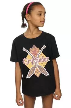 Хлопковая футболка гриффиндорского ромба Harry Potter, черный