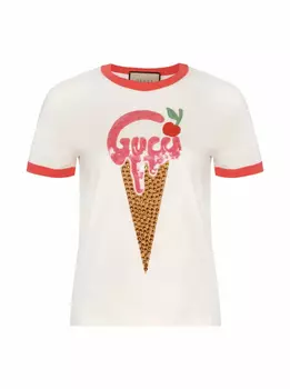 Хлопковая футболка Gucci ice cream Gucci