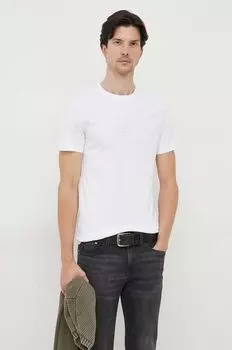 Хлопковая футболка Guess, белый