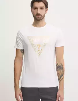 Хлопковая футболка Guess, белый