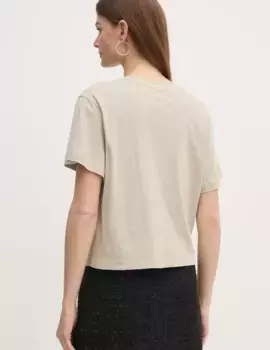 Хлопковая футболка Guess, бежевый