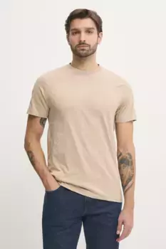 Хлопковая футболка Guess, бежевый