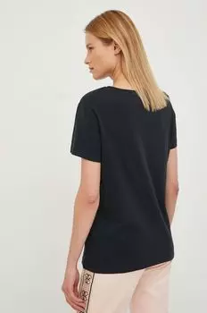 Хлопковая футболка Guess, черный