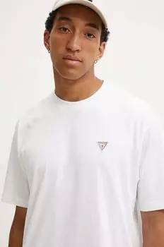 Хлопковая футболка Guess Jeans, белый