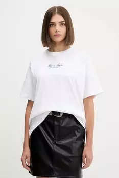 Хлопковая футболка Guess Jeans, белый