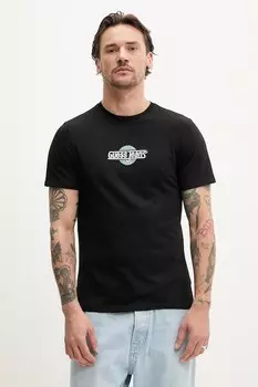 Хлопковая футболка Guess Jeans, черный
