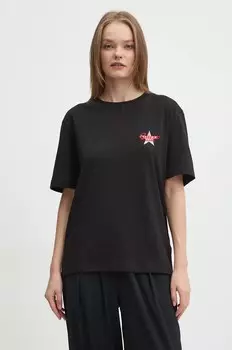 Хлопковая футболка Guess Jeans, черный