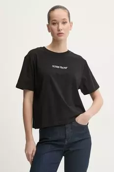 Хлопковая футболка Guess Jeans, черный
