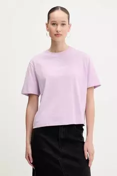 Хлопковая футболка Guess Jeans, фиолетовый