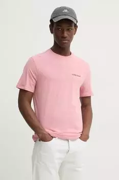 Хлопковая футболка Guess Jeans, розовый