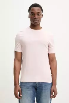 Хлопковая футболка Guess Jeans, розовый