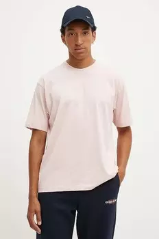 Хлопковая футболка Guess Jeans, розовый