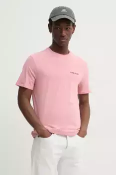 Хлопковая футболка Guess Jeans, розовый