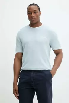 Хлопковая футболка Guess Jeans, синий