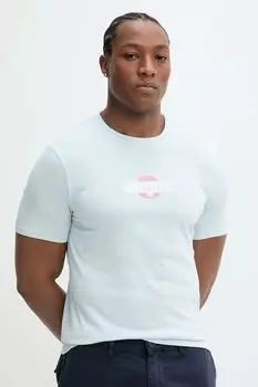 Хлопковая футболка Guess Jeans, синий