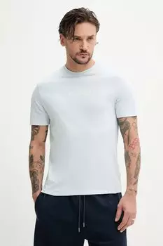 Хлопковая футболка Guess Jeans, синий