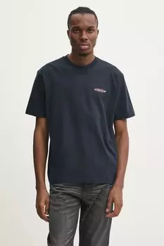 Хлопковая футболка Guess Jeans, темно-синий