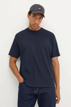 Хлопковая футболка Guess Jeans, темно-синий