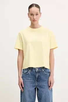 Хлопковая футболка Guess Jeans, желтый