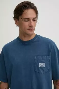 Хлопковая футболка Guess Originals, синий