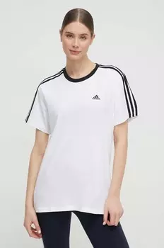 Хлопковая футболка H10201 adidas, белый