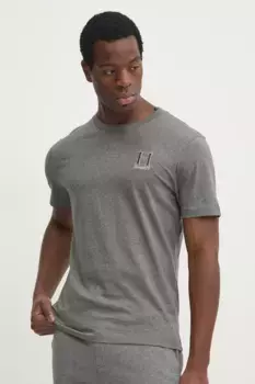 Хлопковая футболка Hackett London, серый