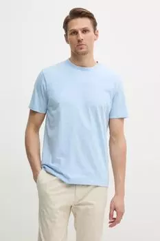 Хлопковая футболка Hackett London, синий