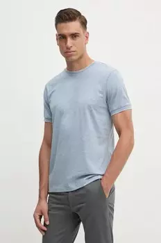 Хлопковая футболка Hackett London, синий