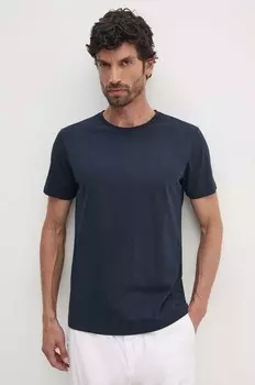 Хлопковая футболка Hackett London, темно-синий