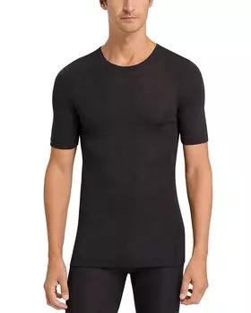 Хлопковая футболка Hanro, черный