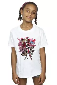 Хлопковая футболка Harley Quinn Hyenas DC Comics, белый