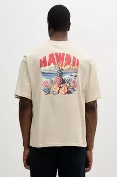 Хлопковая футболка Hawaii Aloha T BP Alpha Industries, бежевый