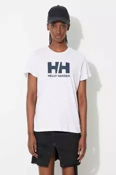 Хлопковая футболка Helly Hansen, серый
