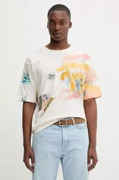 Хлопковая футболка HELSINKI Desigual, бежевый