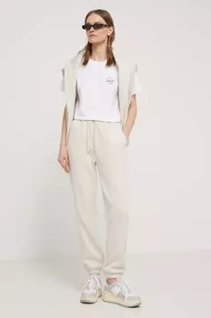 Хлопковая футболка Herschel, белый