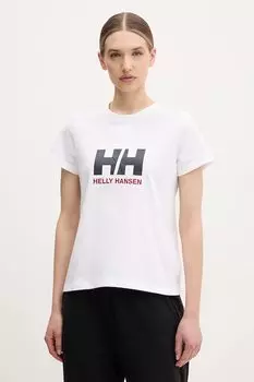 Хлопковая футболка HH LOGO Helly Hansen, белый