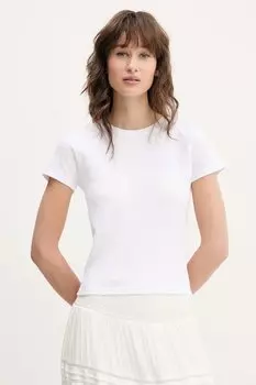 Хлопковая футболка Hollister Co., белый