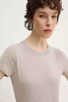 Хлопковая футболка Hollister Co., серый