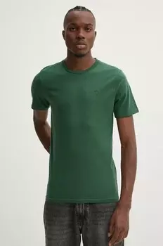 Хлопковая футболка Hollister Co., зеленый