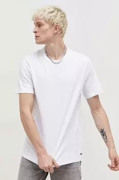 Хлопковая футболка Hugo, белый