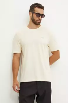 Хлопковая футболка Hugo, бежевый