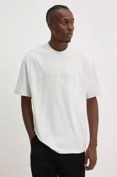 Хлопковая футболка Hugo, бежевый