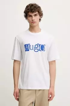 Хлопковая футболка Hugo Blue, белый