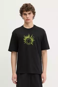 Хлопковая футболка Hugo Blue, черный