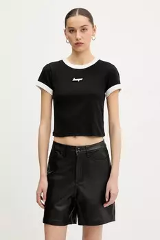 Хлопковая футболка Hugo Blue, черный