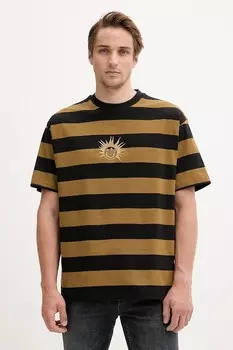 Хлопковая футболка Hugo Blue, зеленый