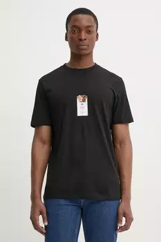 Хлопковая футболка Hugo, черный