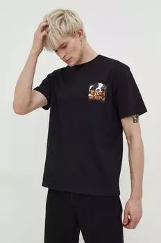 Хлопковая футболка Hugo, черный