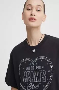 Хлопковая футболка Hugo, черный