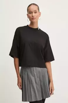 Хлопковая футболка HUGO, черный